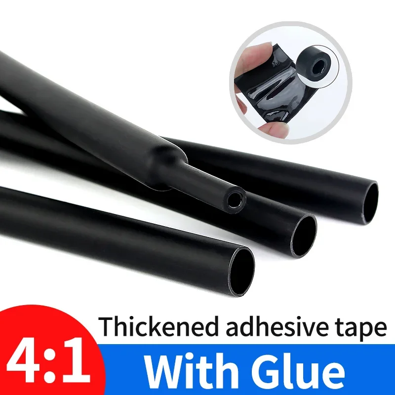 8/10/12m 1.6-50mm Heat Shrink Tube with Glue Polyolefin Shrinking Assorted Heat Shrink Tube Wire Cable Sleeving Tubing