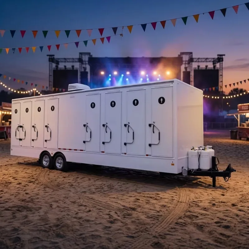 Customized Professional Portable High-Standard Pragmatic Durable Modular Mobile Toilets Practical Restroom Trailer For Outdoor B