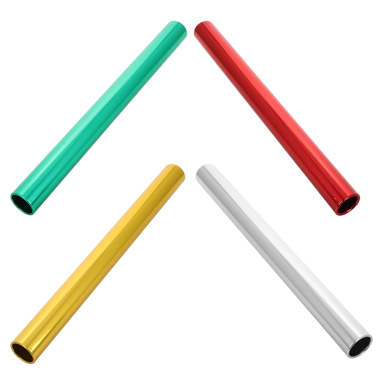 

4pcs Relay Baton Aluminum Alloy Anti-skid Track Race Sticks Lightweight Sprint Kids Racing Equipment School Competition