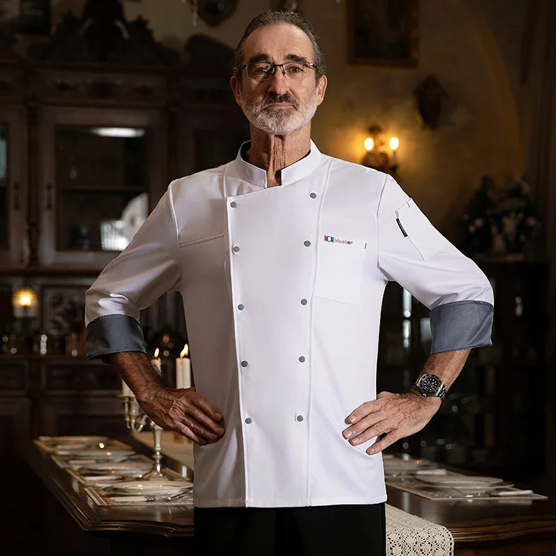 Cake Shop Ristorante occidentale Steakhouse Uniforme da lavoro da cucina Manica lunga Catering Hot Pot Ristorante Hotel Autunno Uniforme da chef f