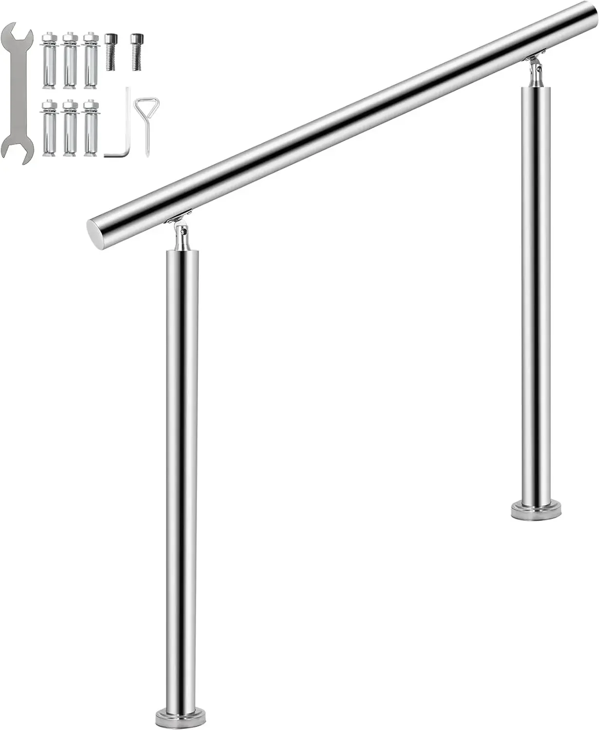 Stainless Steel Handrail 551LBS Load Handrail for Outdoor Steps 39x34