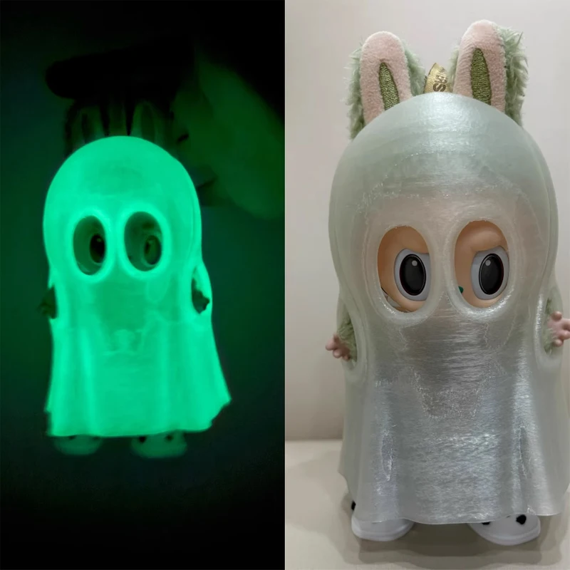 

Only Clothes For 17cm Labubu Doll Diy Halloween Themed Ghostly Cute Luminous Outfit Set Doll Accessories Replaceable Clothes ﻿