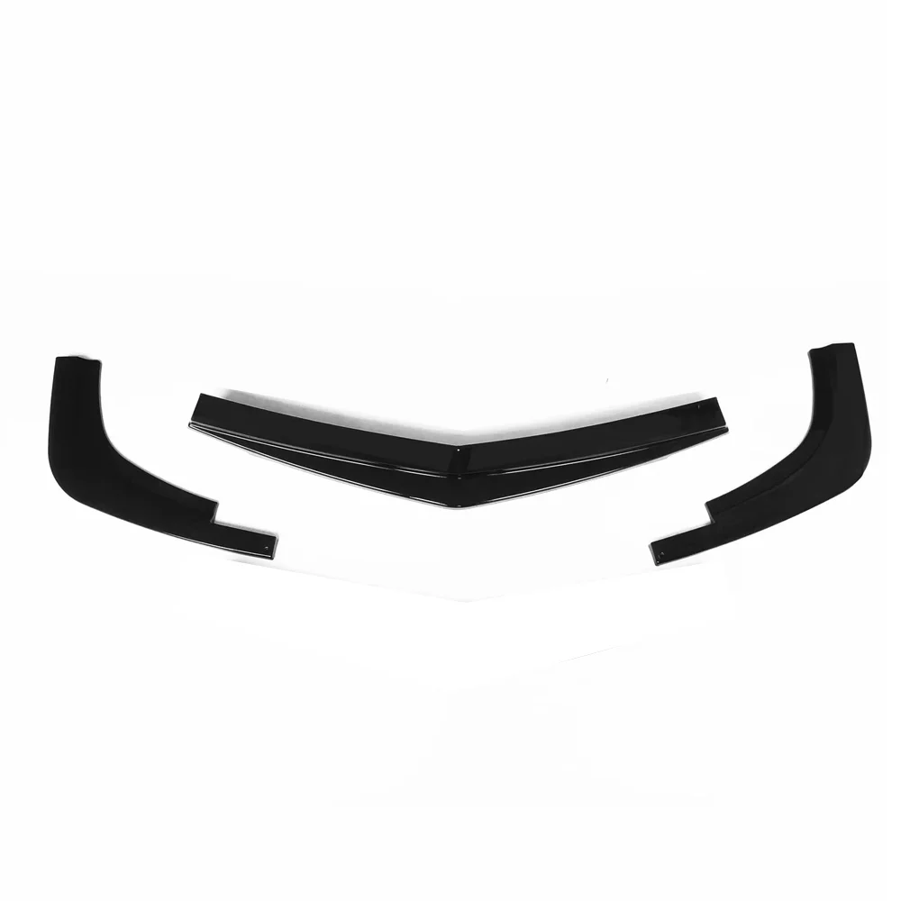 For Mercedes Benz C Class W204 C63 AMG Base Sedan 4-Door 2012-2014 Front Bumper Spoiler Lip Only Gloss Black Car Splitter Blade