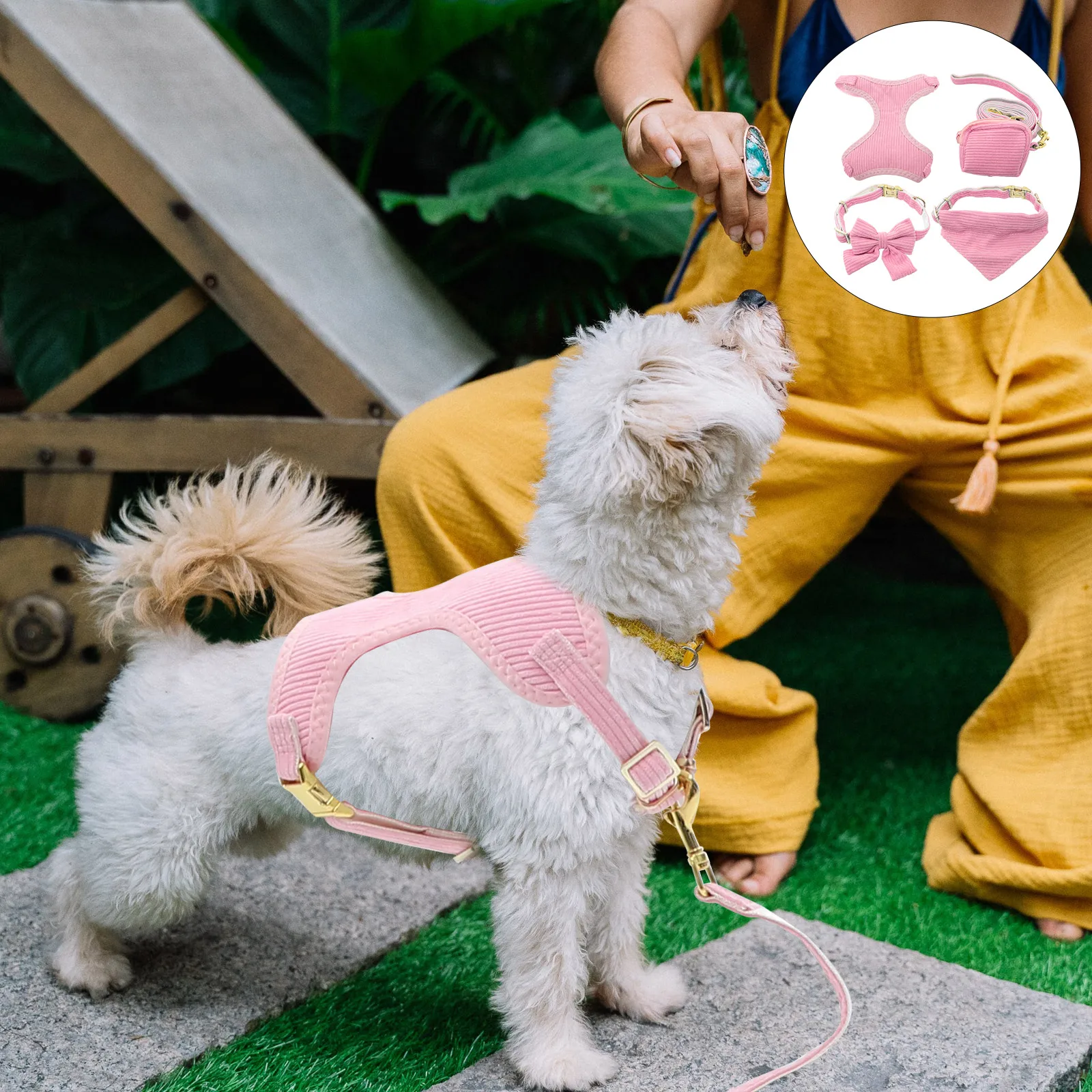 

1 set Dog Harness Leash Set Soft Wear-Resistant Vest For Medium Large Dogs Outdoor Walking Training Puppy Harness Pet