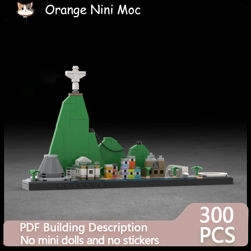 Street View Model MOC Building Bricks Rio's Characteristic Buildings Modular Technology Gift Holiday Assemble Children Toys Suit