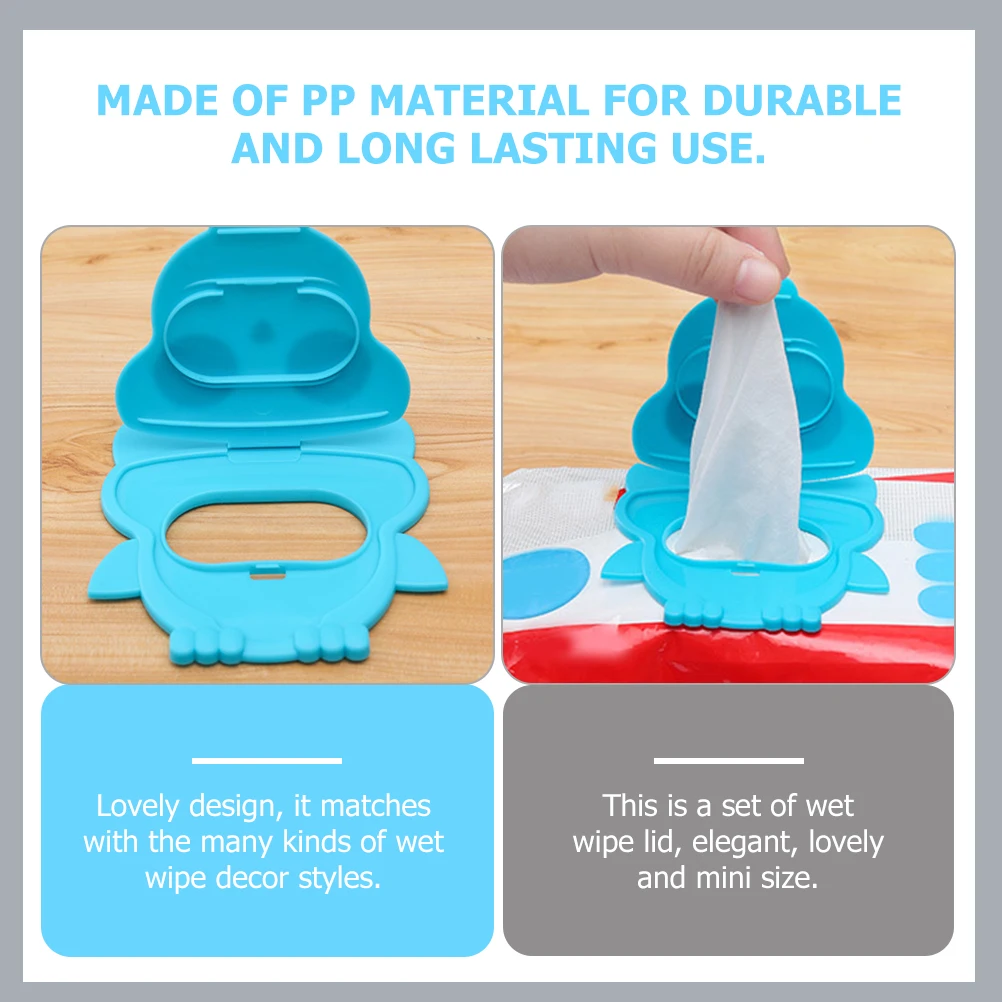 2개입 물티슈 뚜껑 귀여운 만화 캐릭터 재사용 가능한 물티슈 캡 침실 욕실 거실 티슈 액세서리
