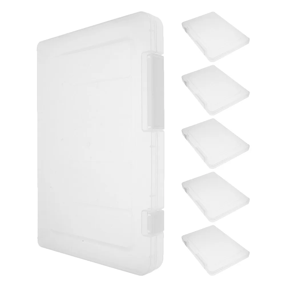 

6Pcs Storage Boxes Plastic Document Organizer Portable File Holder for Photos Papers Scrapbook Paper Storage Document Box