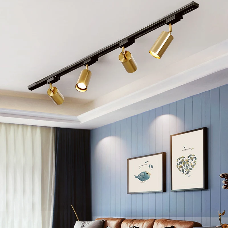 GU10 LED faretto a soffitto faretto a binario Spot illuminazione binario per negozio cucina decorazione della casa lampade camera da letto soggiorno