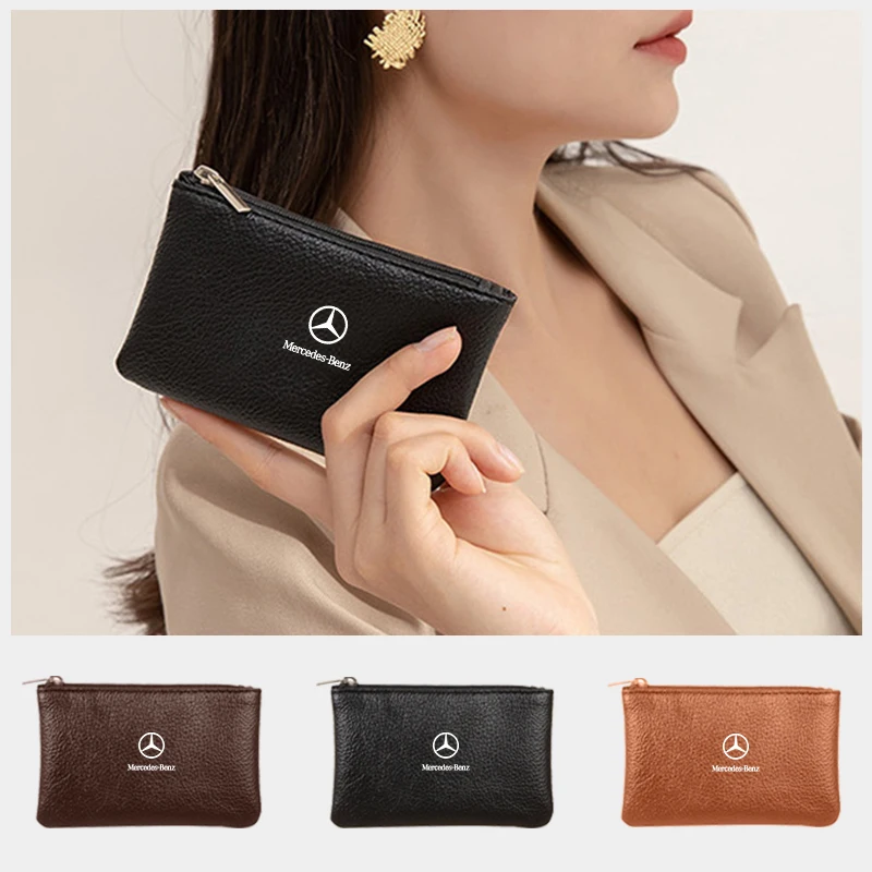 Car Wallet Bag Credit Card Driver License Holder For Mercedes Benz AMG W204 W205 W203 W211 W212 W213 W190 W202 W220 W221 W222