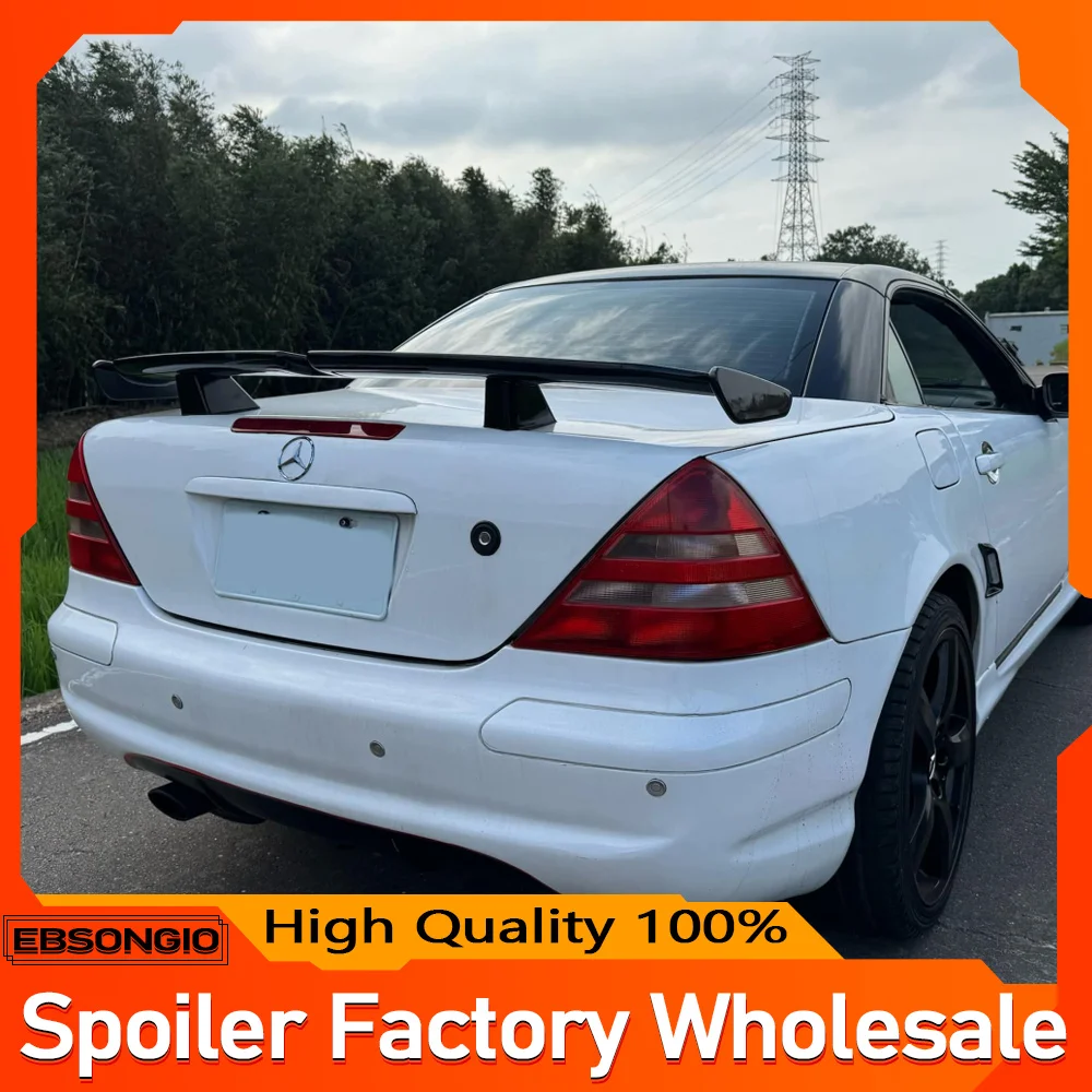 ABS Kunststoff Carbon Fiber Hinten Stamm Lip Spoiler Für Mercedes Benz SLK Klasse R170 SLK230 SLK32 Limousine 1997-2004