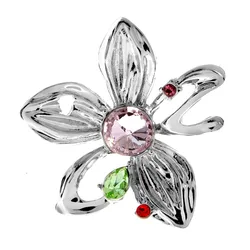 CINDY XIANG Silver Color Metal Design Flower Brooches For Women And Men Unisex Fashion Jewelry Alloy Material High Quality