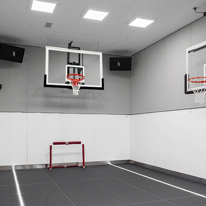 Durable Outdoor Wall Mounted Basketball Hoop Waterproof Tempered Glass Backboard and rim basketball training equipment