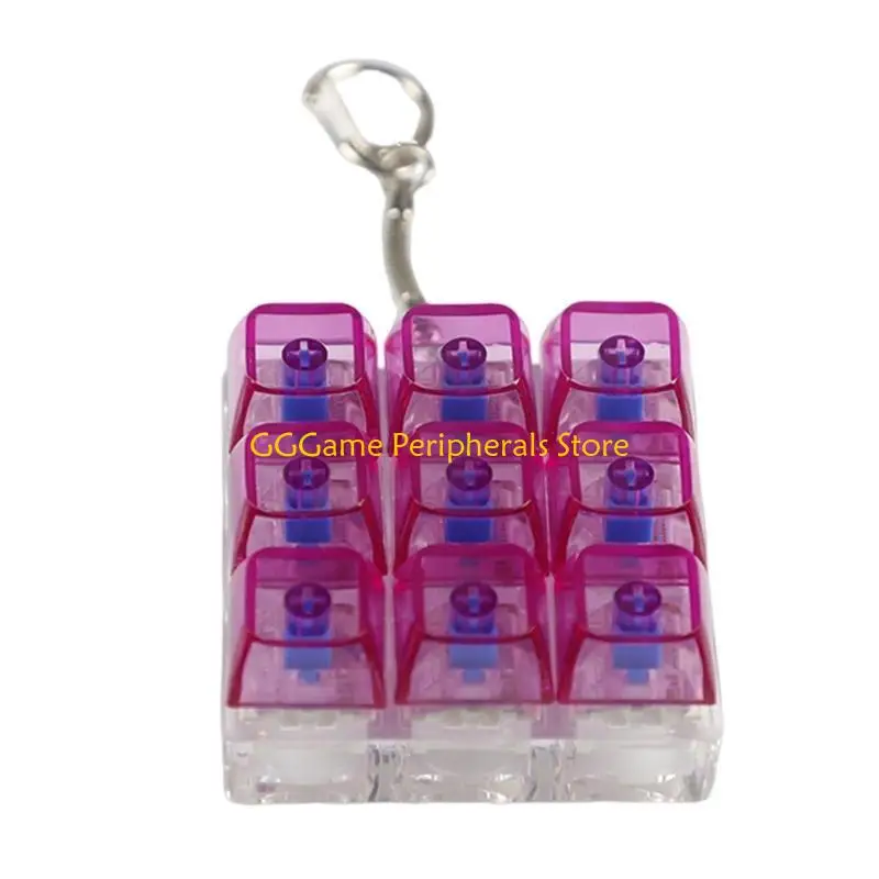 U55B Transparent Colored Keyboard Switches Tester Keyring With Clicky Feedback