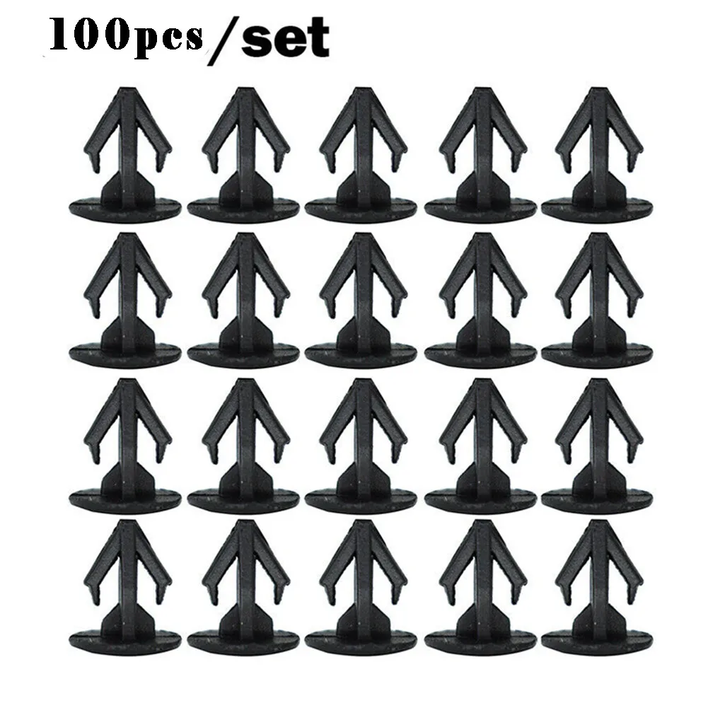 Moulding Clips W/ Sealer 100pcs Accessories Car Fastener Rivet For Honda Hood Nylon Practical  Moulding Clips W/