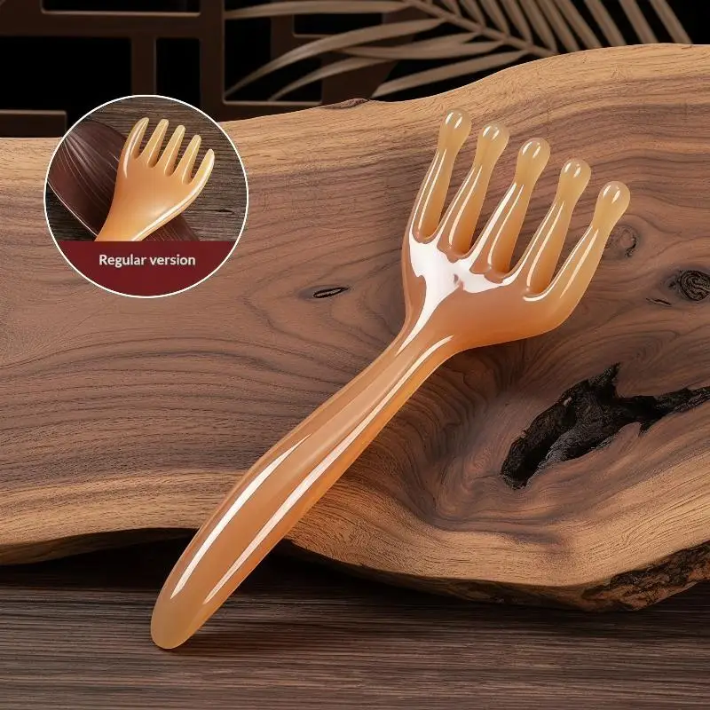 5 Claw Resin Massage Gua Sha Brush Lightweight Meridian Acupoint Unblocking Tool for Facial Care Travel Daily Use
