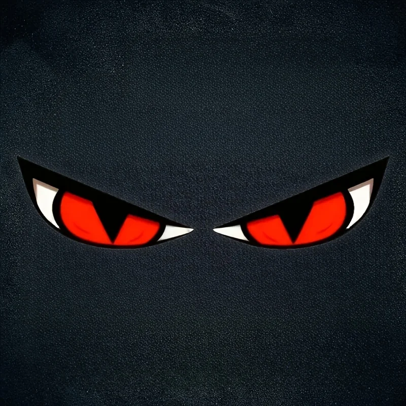 Angry Devil Eyes Waterproof Vinyl Sticker 2D Flat Decal Car Motorcycle Helmet Laptop Tank Fairing Auto Exterior Styling Decal