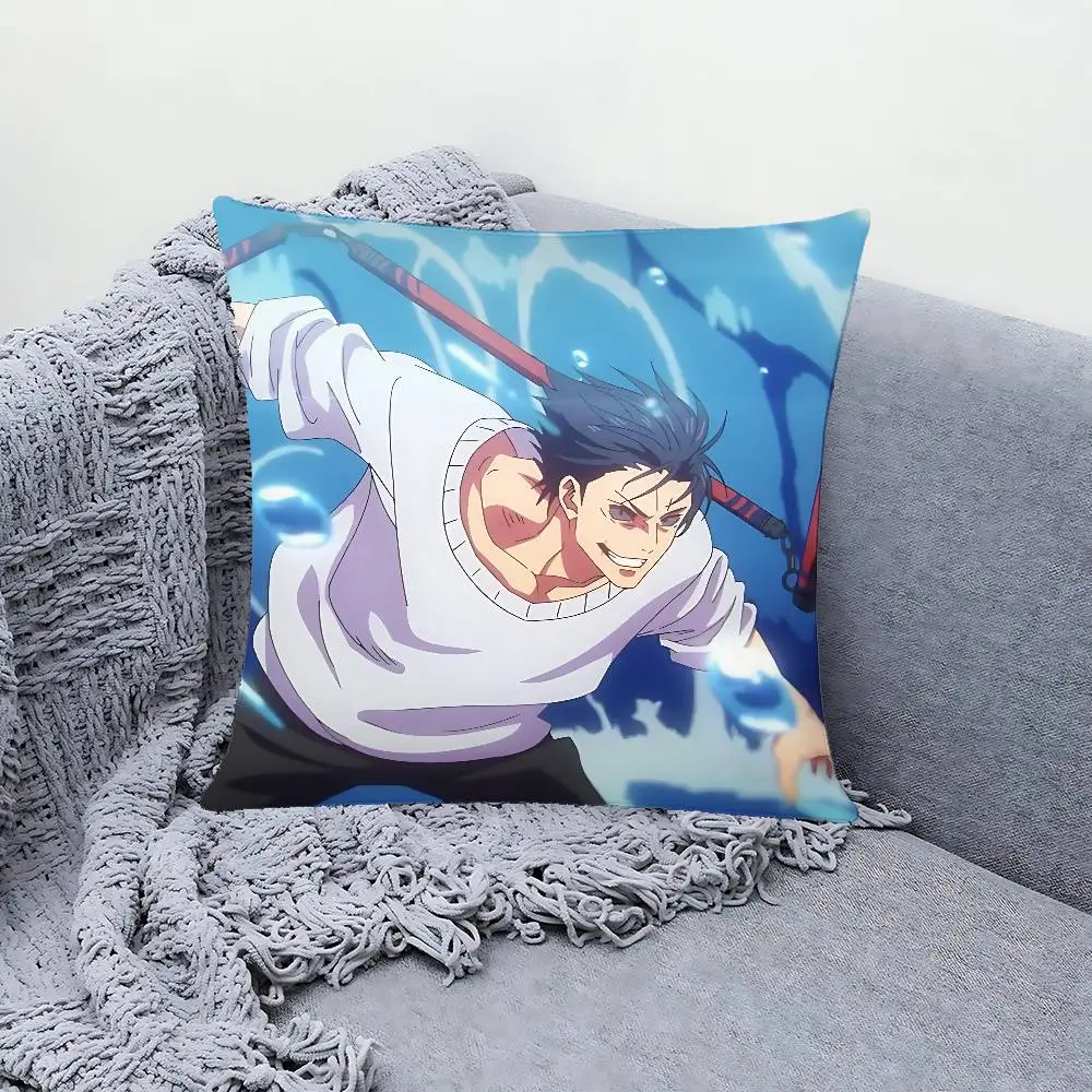 Cool T-Toji Fushiguro Throw Pillow Covers Pattern Cushion Cover Suitable For Sofa Bedroom Car Pillow Cover