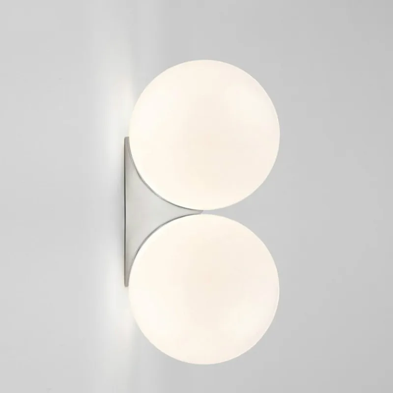 Modern Minimalist White Frosted Glass Ball Wall Lamp LED G9 Lighting Bedside Hallway Interior Decoration Golden Sconce Fixture