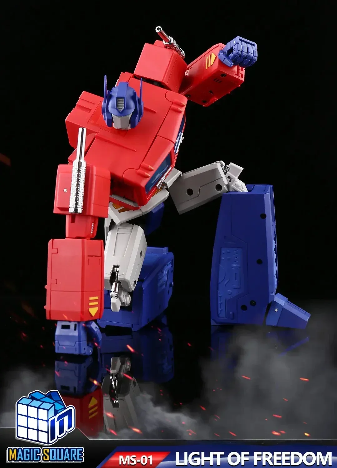 En Stock juguetes transformados MS-TOYS MS-01 OP Commander Color metálico 1,0 VER luz de libertad MP muñecas móviles regalos de Robot