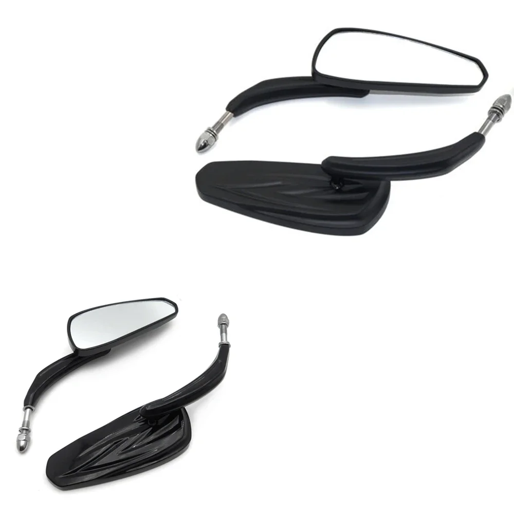 Free Shipping Matt Black And Glossy Black Motorcycle Mirror For 1982-Later Harley Davidson Softail/Sportster