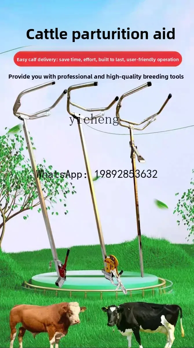 Forceps Kebidanan Sapi ABB, Baja Anti Karat, Tebal, Kasar, untuk Kebidanan Sapi Betina, Alat Kedokteran Hewan