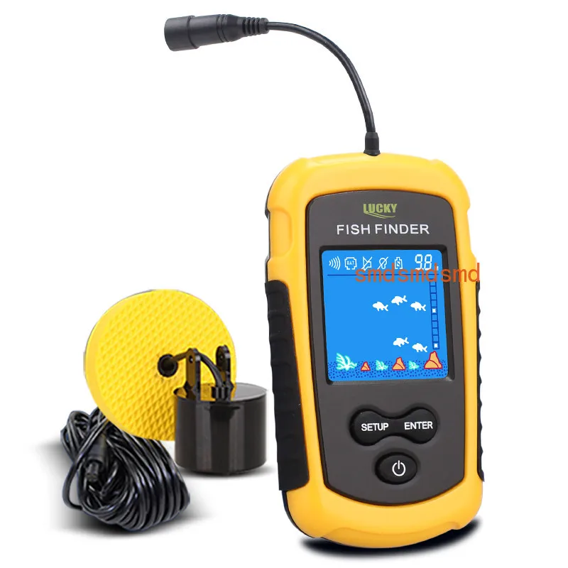 FFC1108-1 Portable Fish Finders 100M Sonar Fishing lure Echo Sounder Fishing Finder Alarm Transducer Lake Sea Fishing