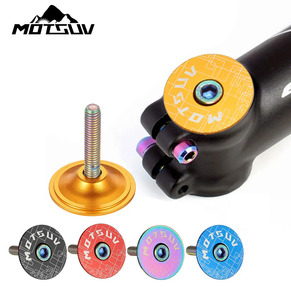 MOTSUV 32mm Headset Stem Caps Pack Light Aluminum Alloy with Screws for MTB Bike Road Mountain Bicycle Cycling Parts Accessories