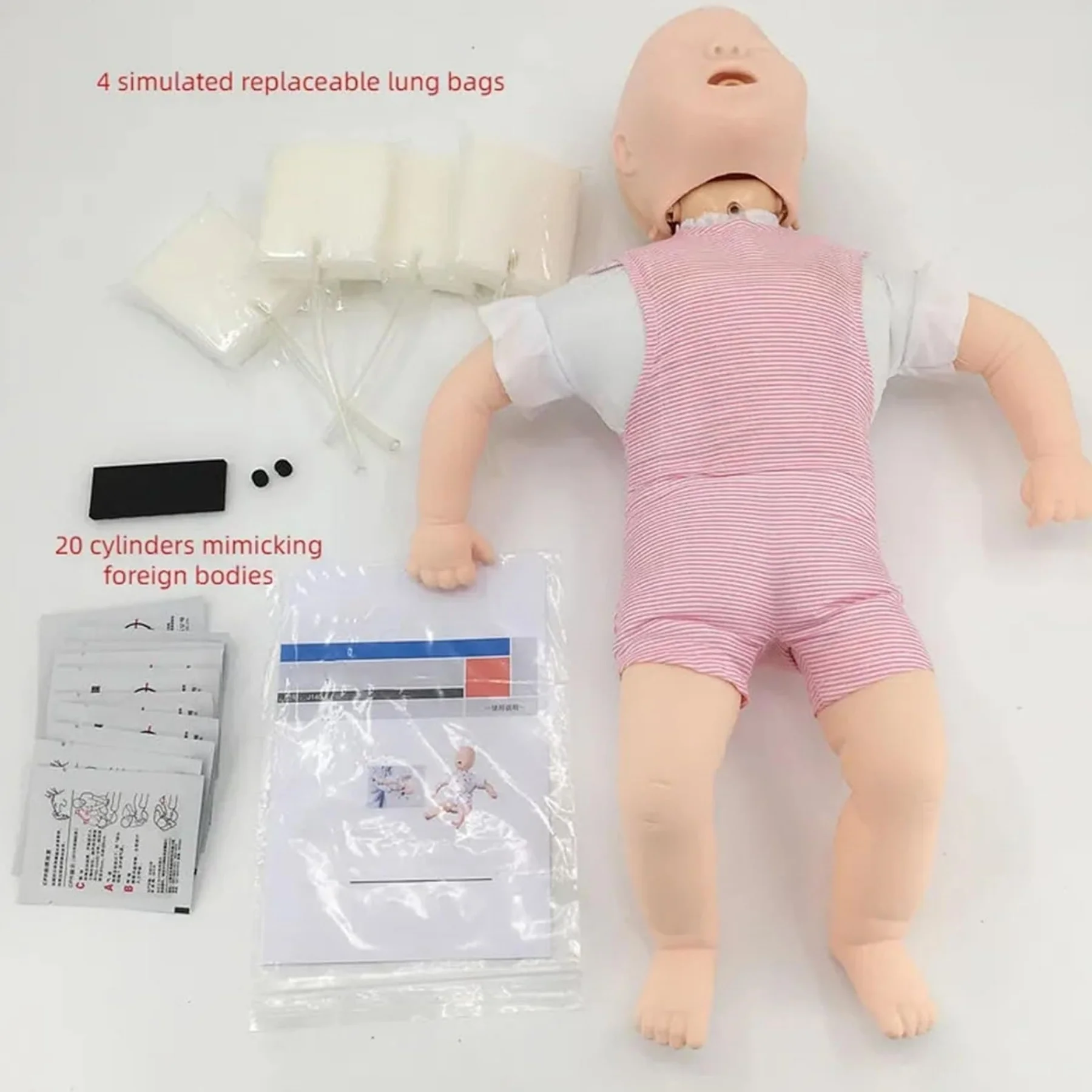 Dummy Infant Airway Obstruction Mannequin for CPR Practice and Choking Rescue Procedures Infant First Aid CPR Manikin Training