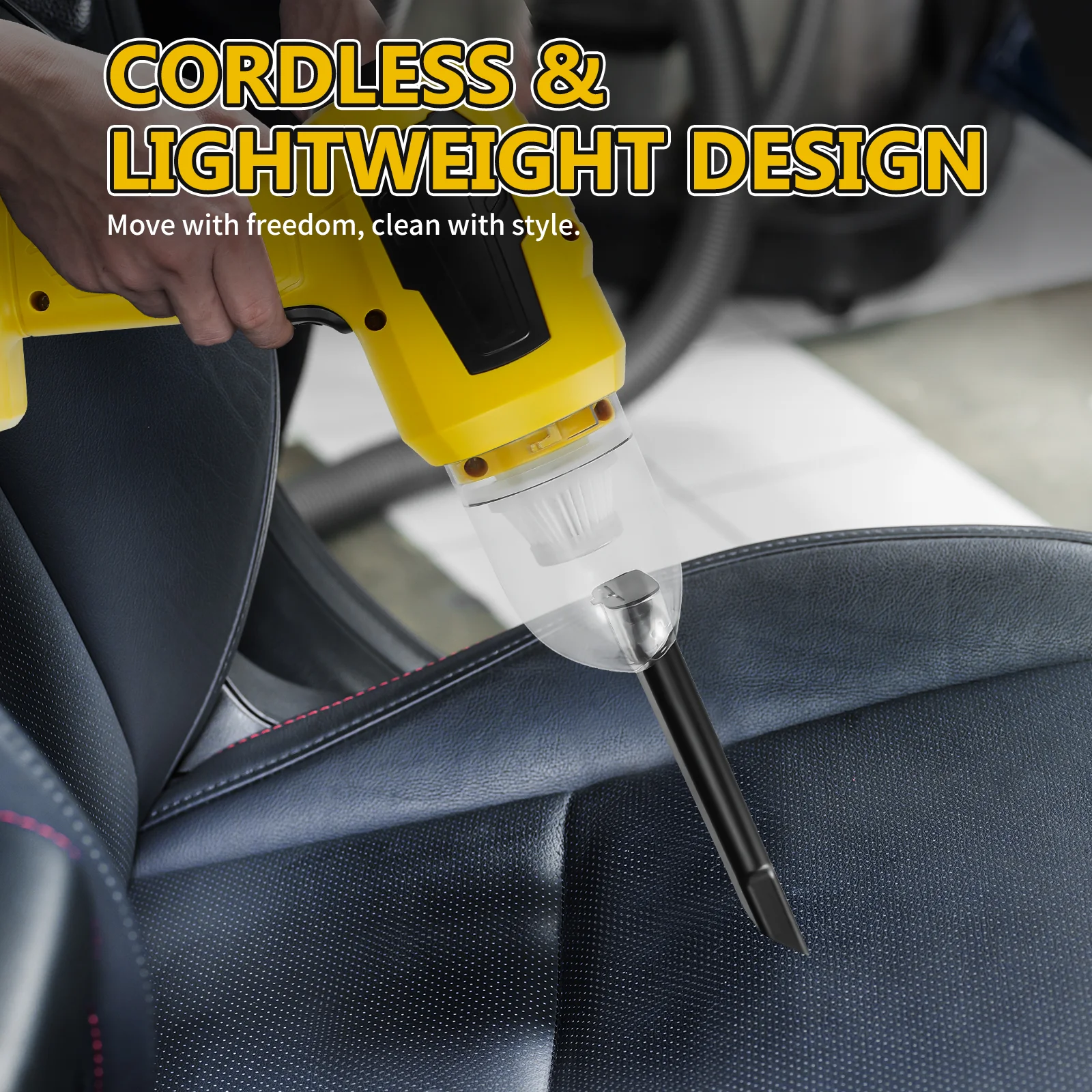 مكنسة كهربائية محمولة للسيارة 2 في 1 مكنسة كهربائية صغيرة لاسلكية ومنفضة هواء شفط 10 كيلو باسكال لبطارية ديوالت 20 فولت (بدون بطارية)
