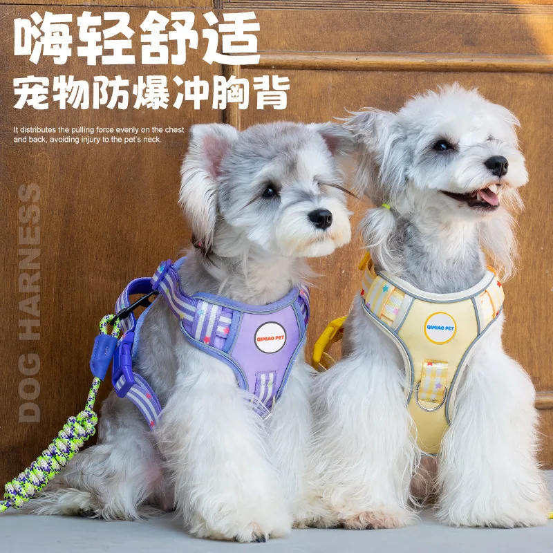 

Pet Dog Harness Leash set with Reflective Adjustable Dog Harness for Small Medium Large Dog Vest Outdoor Dog Accessories