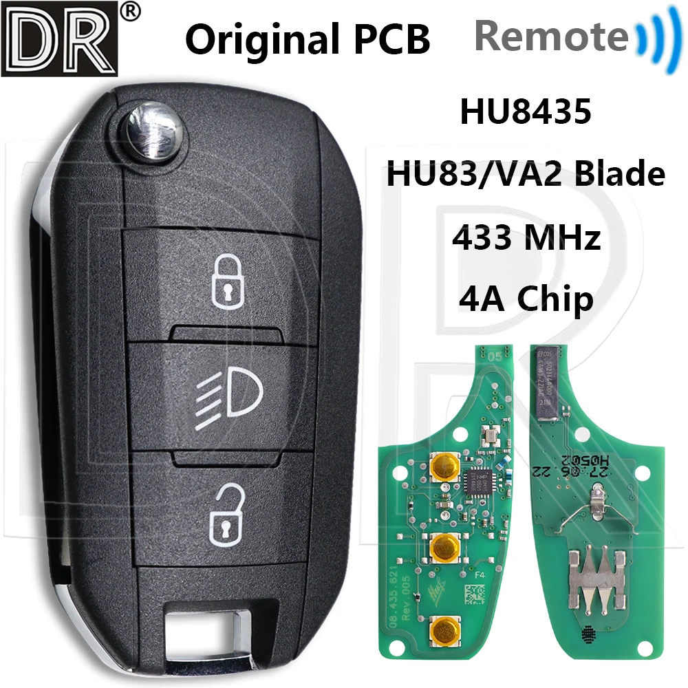 

Great 4A Chip 433MHz OEM PCB Car Key For Peugeot 208 2008 3008 Citroen C3 C4 Cactus Opel Mokka Combo Toyota Proace Crosa Vivaro