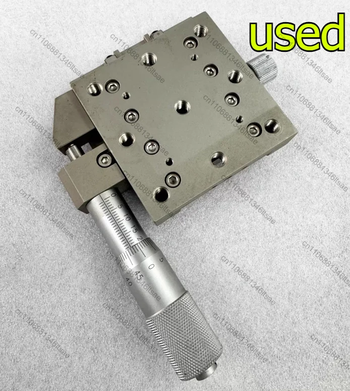 Accessories  65*65 steel countertop hand-adjustable slide table, stroke 0-25mm, thickness 23mm, mounting hole 50*50mm, thread m6