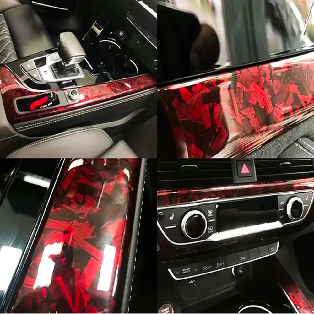 Carbon Fiber Vinyl Wrap Glossy Red Car Stickers Motorcycle Waterproof Vinyl Auto Tuning Self Adhesive Film for Car Accessories view 4