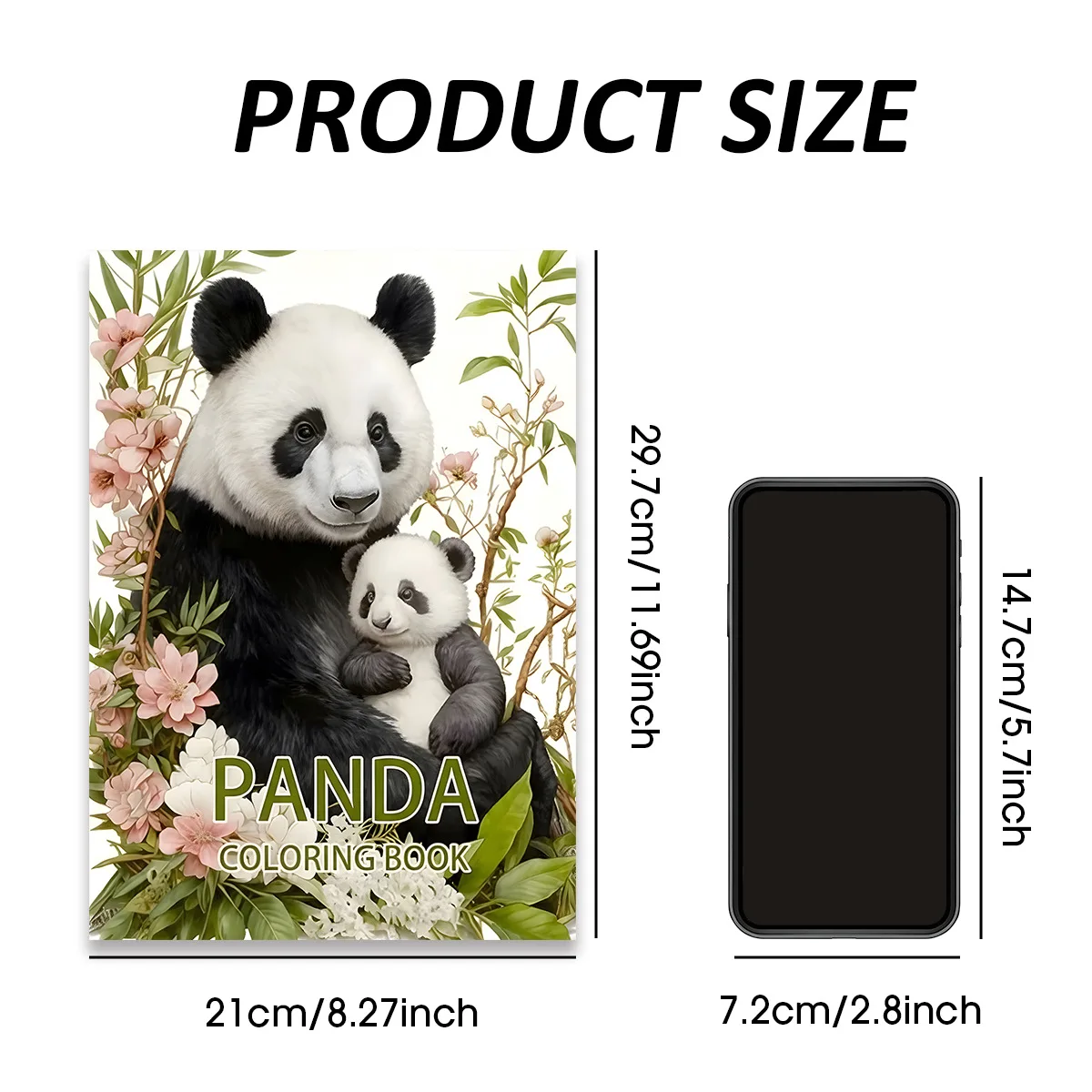 Panda Coloring Book Adorable Giant Panda Family Bamboo Spring Flower Wildlife Relax Art Book For Kids Adults
