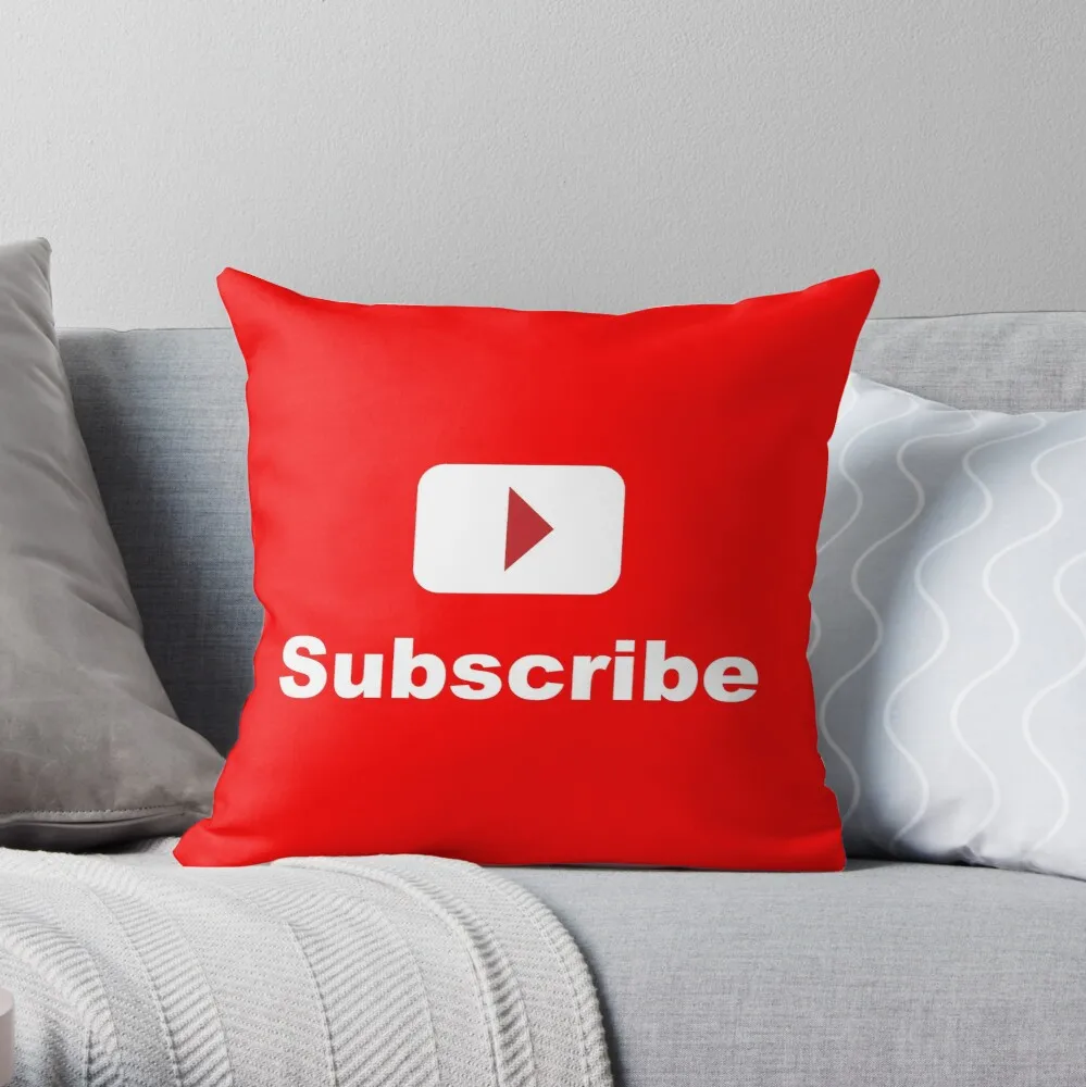 youtube channel subscribe Throw Pillow Throw Pillows