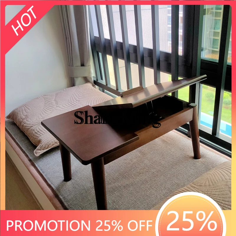 

SM New Delicate Premium Solid Wood Bay Window Tea Table Floor Window Sill Kang Table Bedside Low