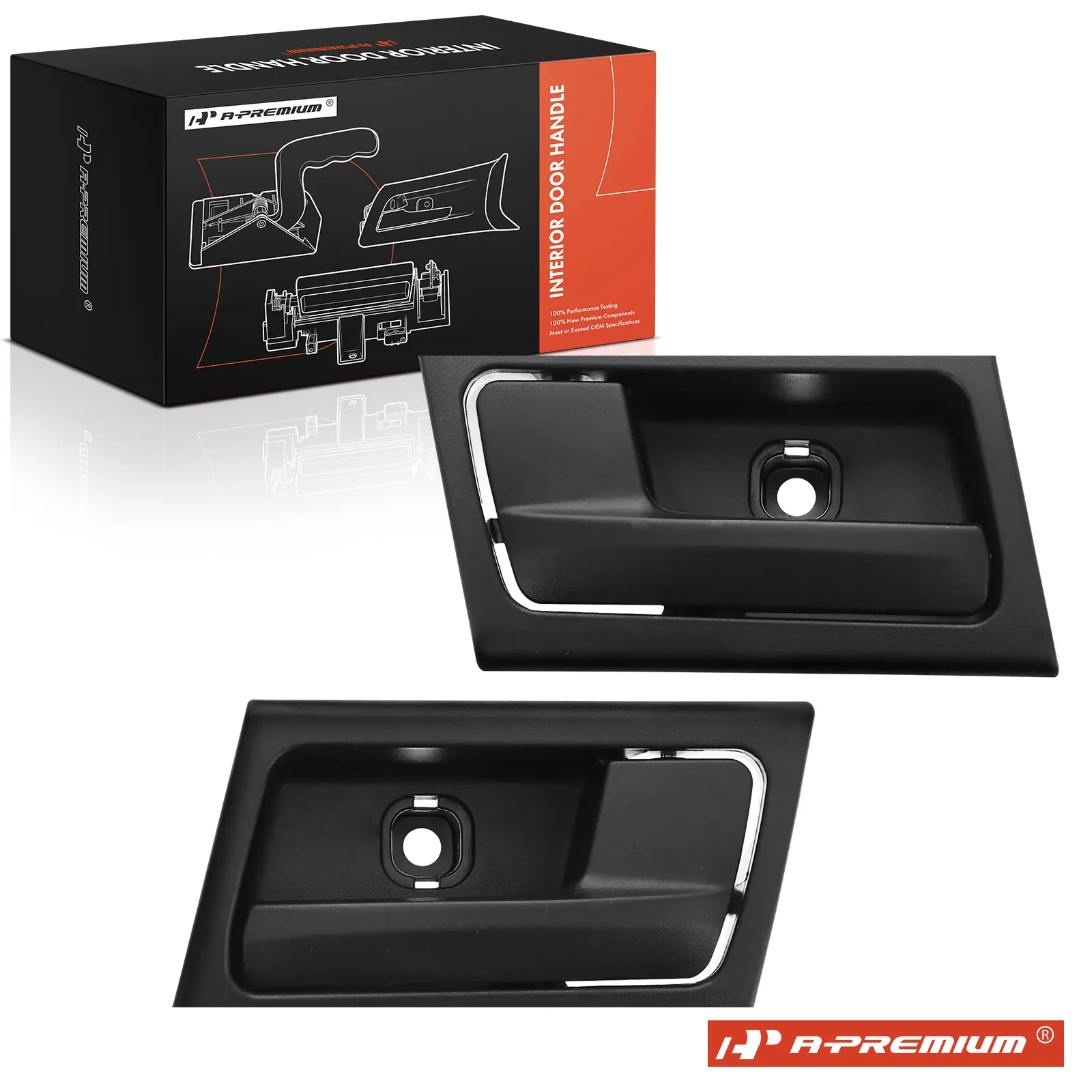 A-Premium Front or Rear Black Interior Door Handle for Ford Crown Victoria 2003-2005 Mercury Marauder 2003-2004 Grand Marquis
