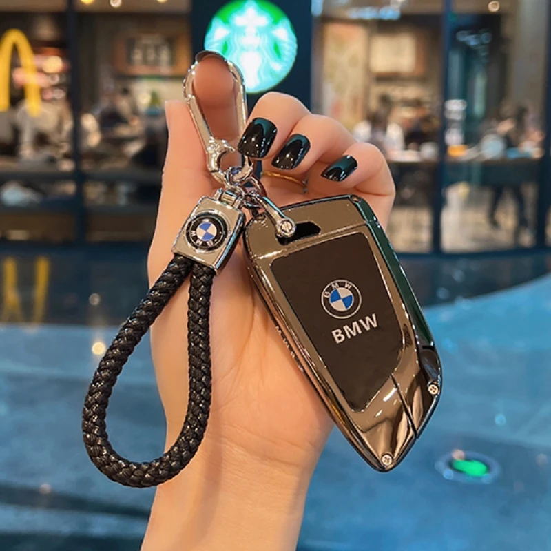 

Zinc Alloy Leather Car Key Case Shell Cover For Bmw F20 G20 G30 X1 X3 X4 X5 G05 X6 X7 G11 F15 F16 G01 G02 F48 Auto Accessories