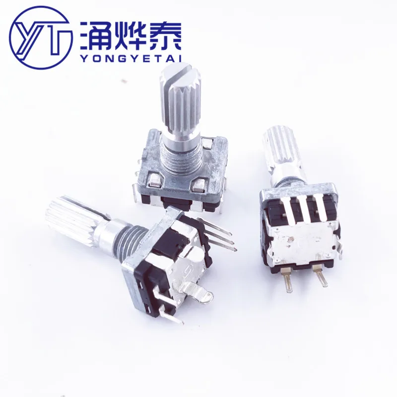 YYT 2PCS EC11 encoder 360 degrees 20 bits with switch 20 flower axis audio medical adjustment