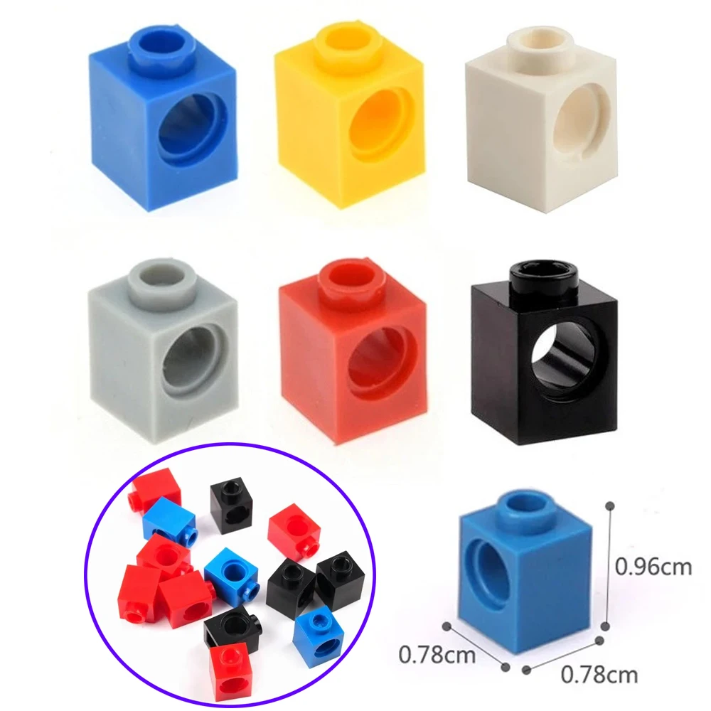 10pcs/lot MOC high-tech Parts 6541 1x1 Bricks 1 Holes MOC Technical Building Blocks Suitable For All Brands Small Particles Toy