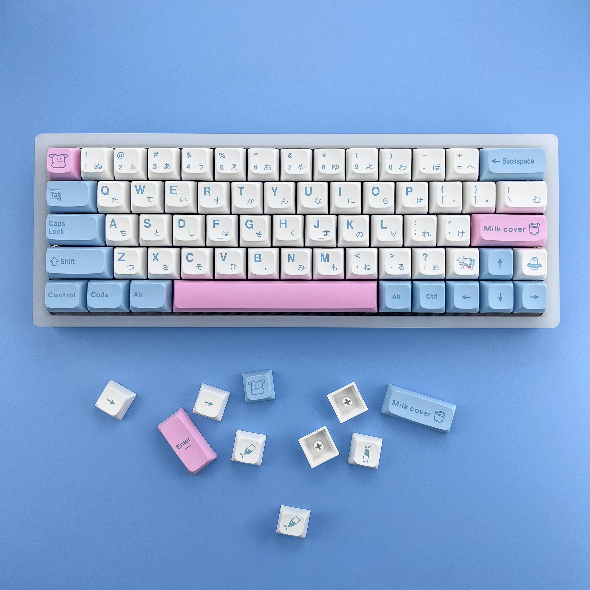 

136 Keys Milk Cover XDA Keycaps For Cherry MX Switch Mechanical Keyboard Japanese PBT keycap Personalized key Caps Custom DIY