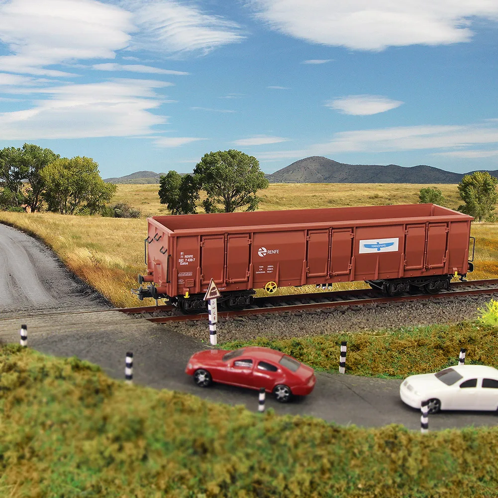 Evemodel-ho Escala 1:87, Impresso High-Side Gondola, Carro Railway Wagons, Brown RENFE, C8742PZ