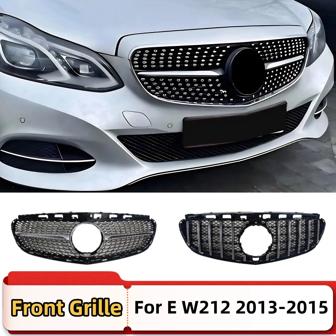 

Для Mercedes Benz E class W212 2013-2015 E260 E300 E350 E200 GT Diamond Style Передняя впускная маска Решетка Бампер Решетка Кузов Комплект отделки