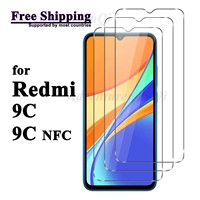 Screen Protector For Redmi 9C NFC Xiaomi, Tempered Glass HD Crystal 9H Anti Scratch Case Friendly High Aluminum