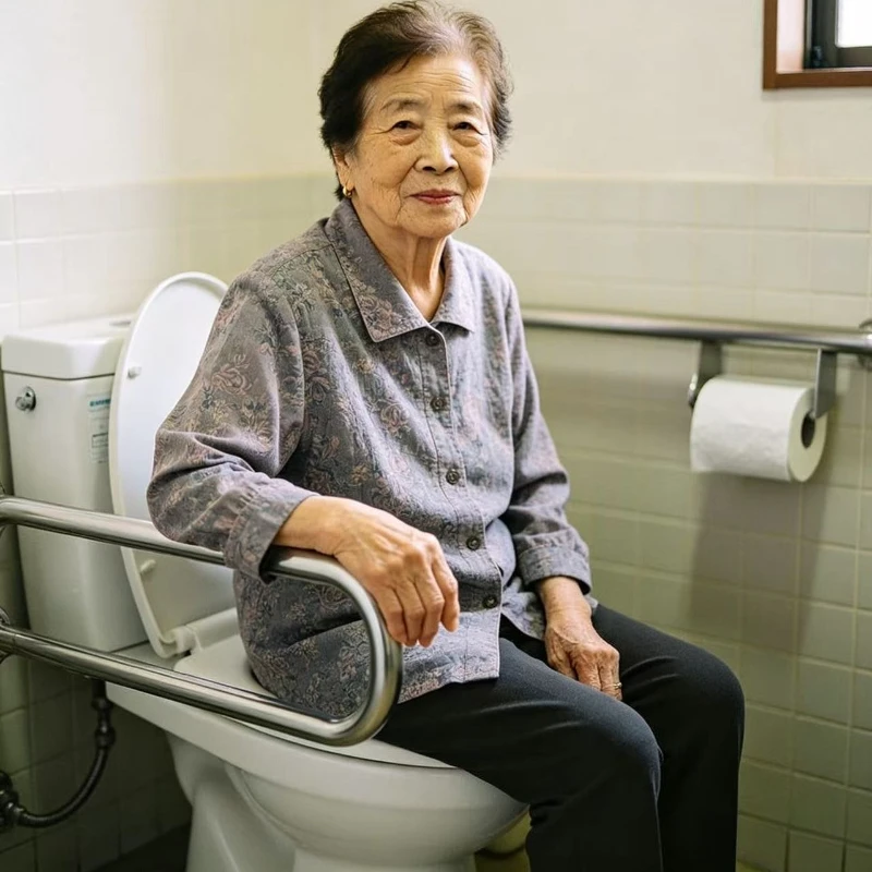 

Folding Toilet Safety Rail Grab Aid Disability Support Height Adjustable Bathroom Safety Frame Handicap Toilet Safety Grab Bars