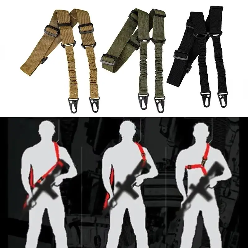 Tactical Two Point Rifle Sling Durable Nylon Heavy Duty Shoulder Strap for Outdoor Hunting Sports