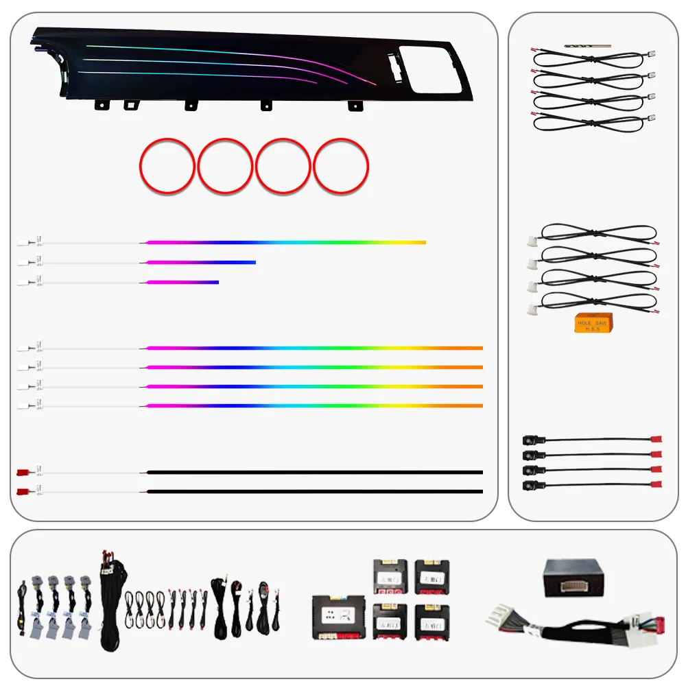 

25 LED RGB 12V Interior Car Ambient Light Kit for BYD Tang 2021-2024 | APP Voice Control | Non-Destructive Installation