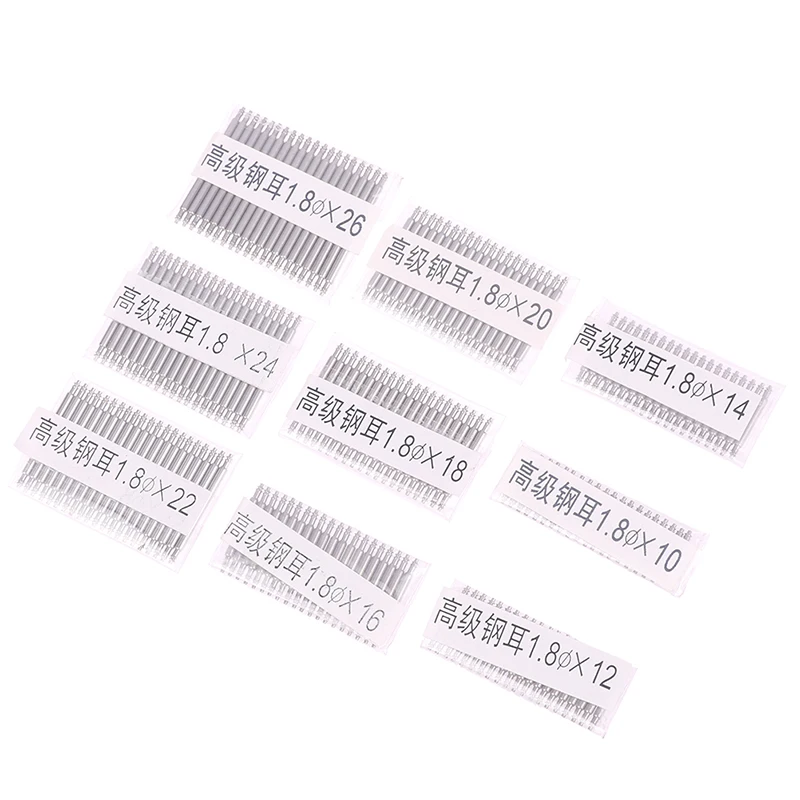 20PCS 1.8MM Watchbands Repair Tool Stainless Steel Spring Bar Silver Metal 10-26mm Strap Link Pin Accessories