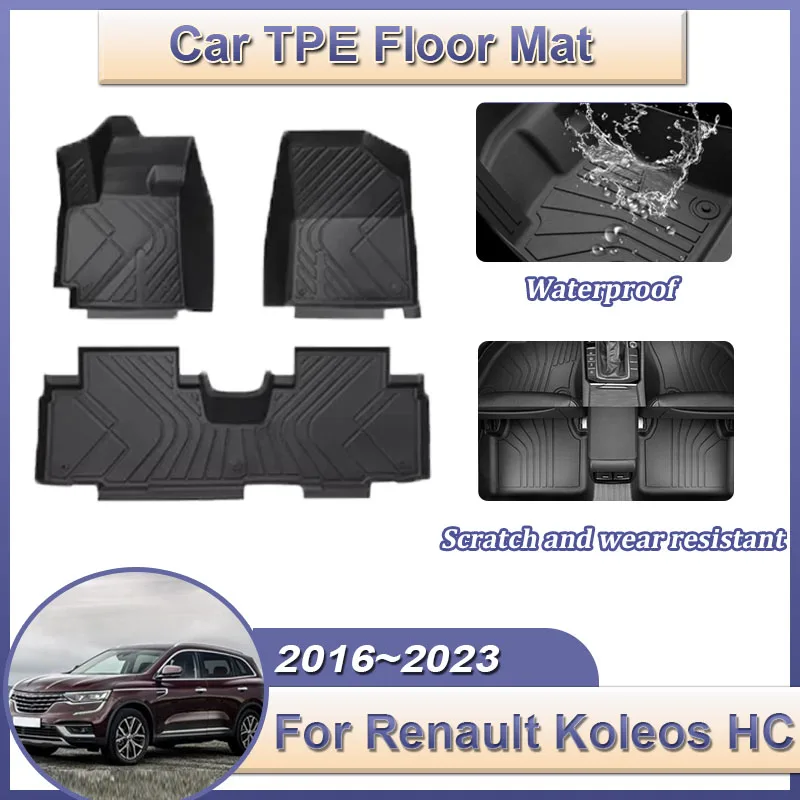 

Коврики из ТПЭ для Renault Koleos HC MK2 2016 2017 2018 2019 2020 2021 2022 2023 Samsung QM6 LHD Противоскользящие подушечки для ног без запаха Внутренние