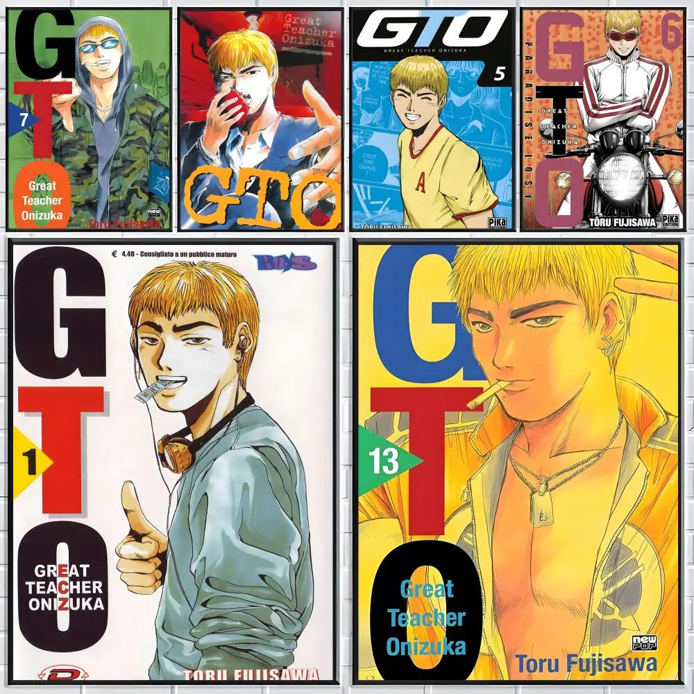 Póster clásico de G-Great Teacher Onizuka, impresiones artísticas para pared, adecuadas para salas de estar, dormitorios y el hogar.
